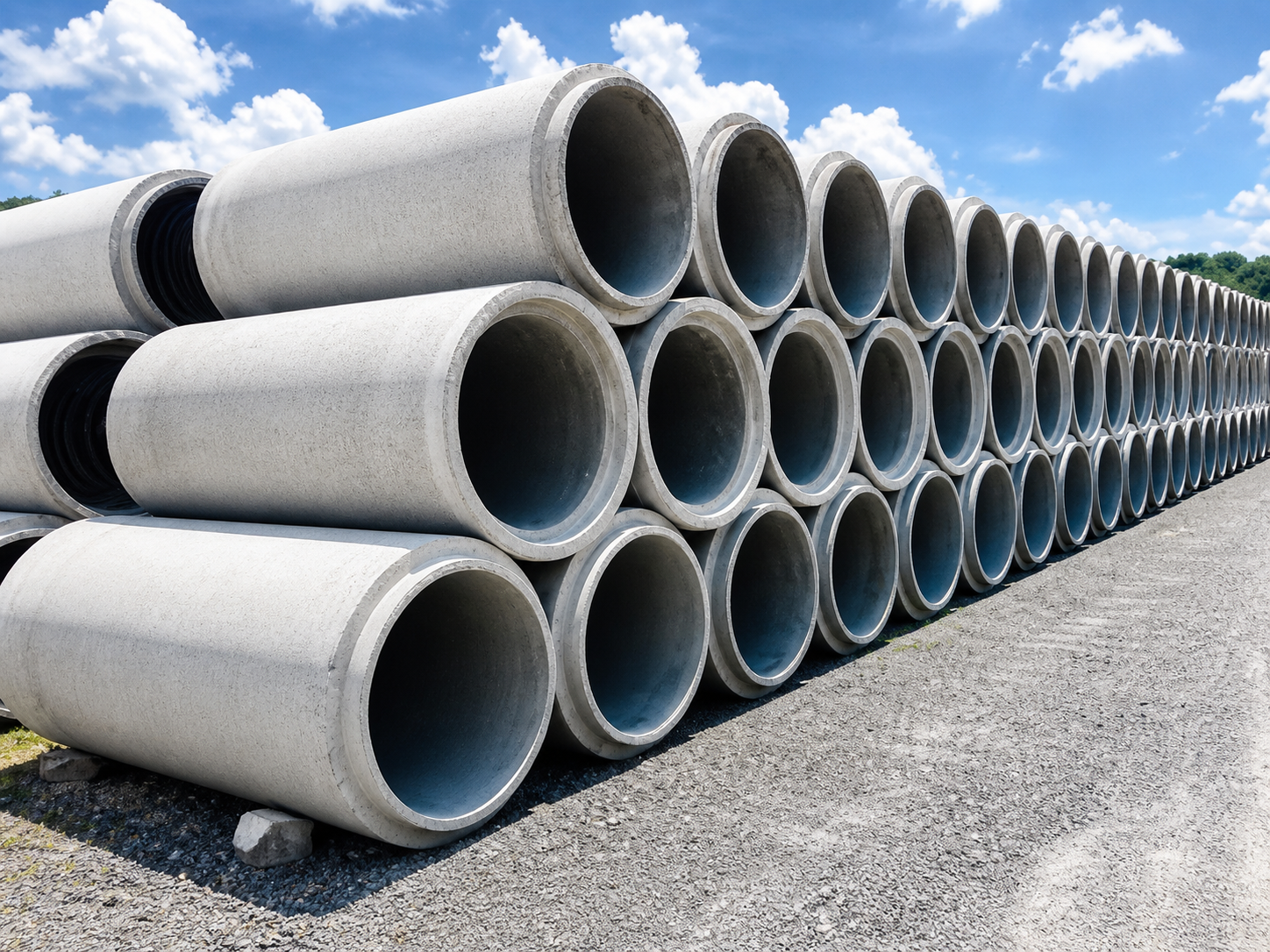 Ready-mix concrete blocks and paving materials produced by Atlas TCHAD
